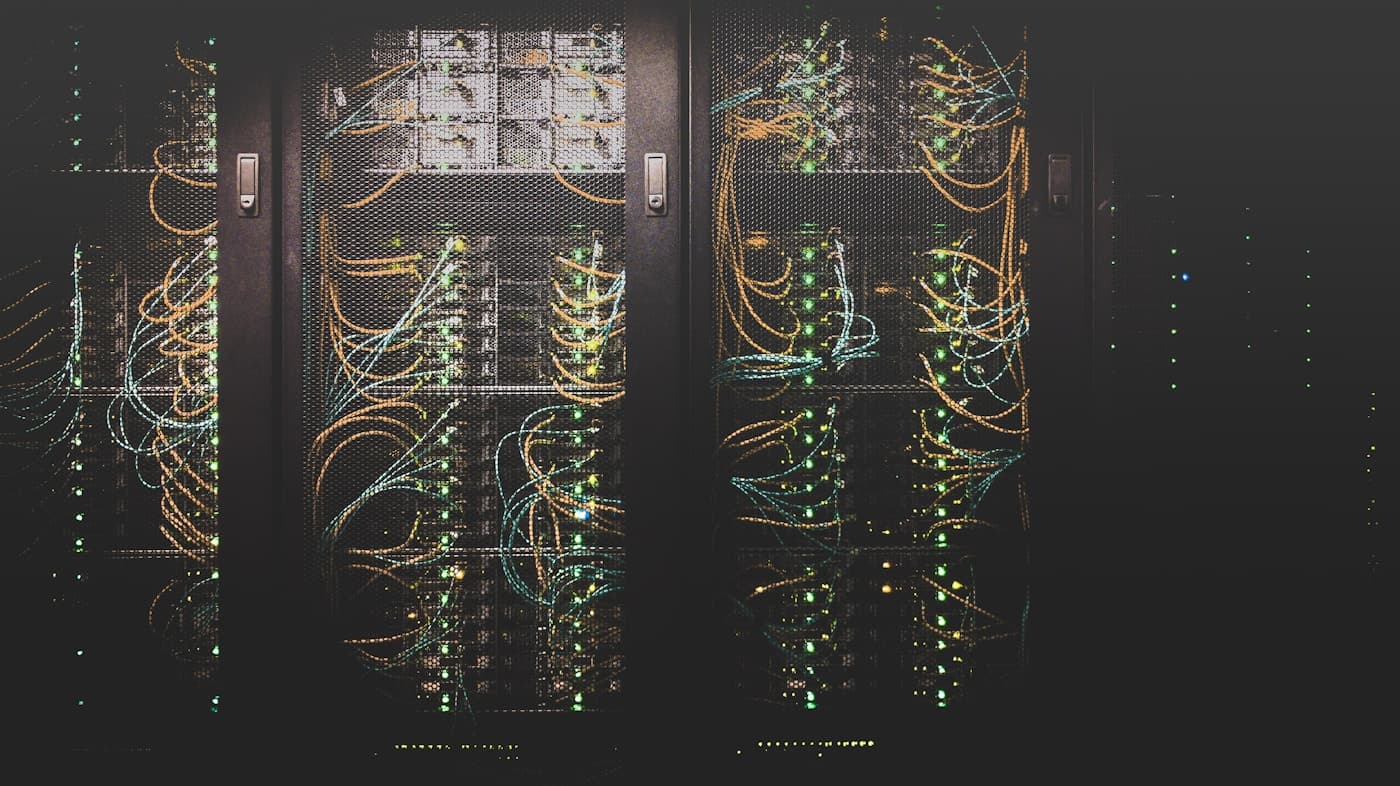 Secure server racks with organized cabling for privacy and data protection