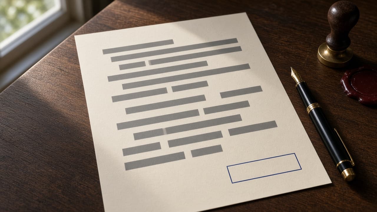 Unsigned project agreement paperwork and tablet ready for signature