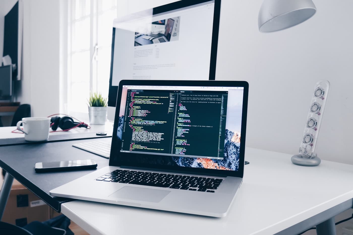Website setup workspace where a booking flow is configured for a service business